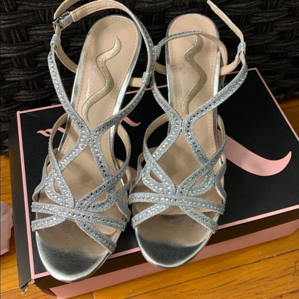 Nina silver heels